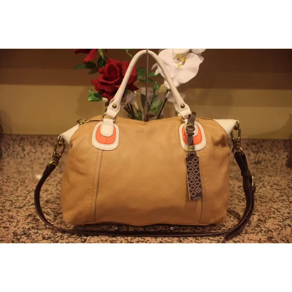 orYANY Maria Soft Pebbled Leather Satchel with Strap (PU700